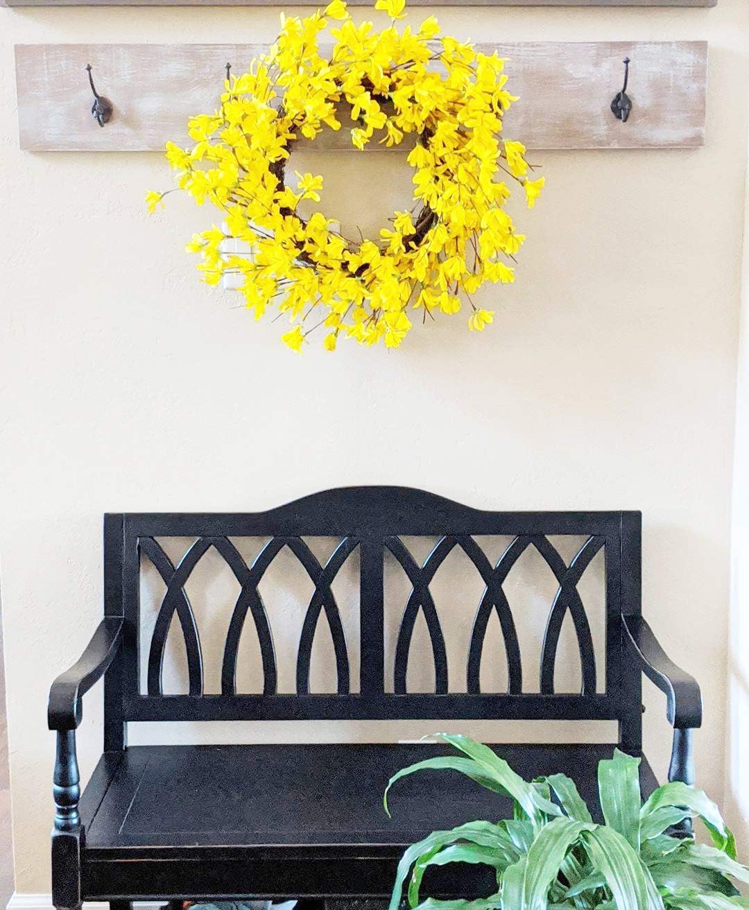 Yellow Forsythia Door Wreath - 24" Summer Farmhouse Decoration
