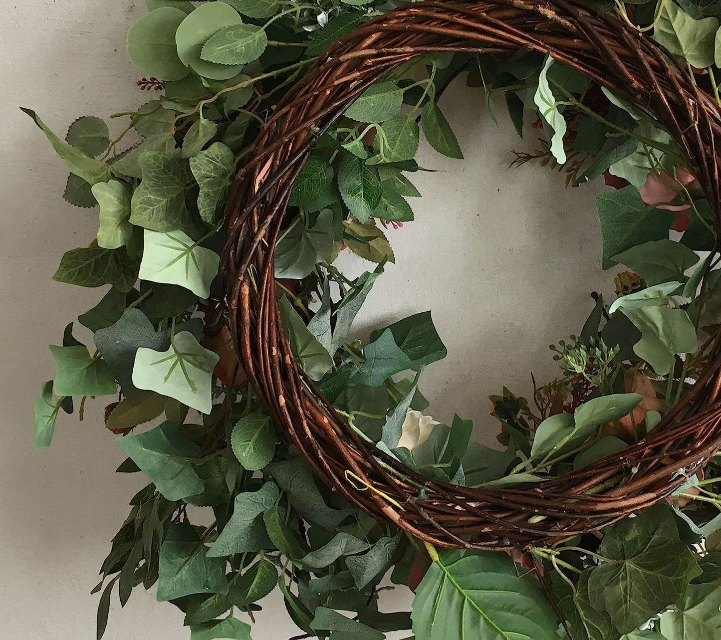 Spring Rose Blossom Wreath - 26" Handmade Floral Décor