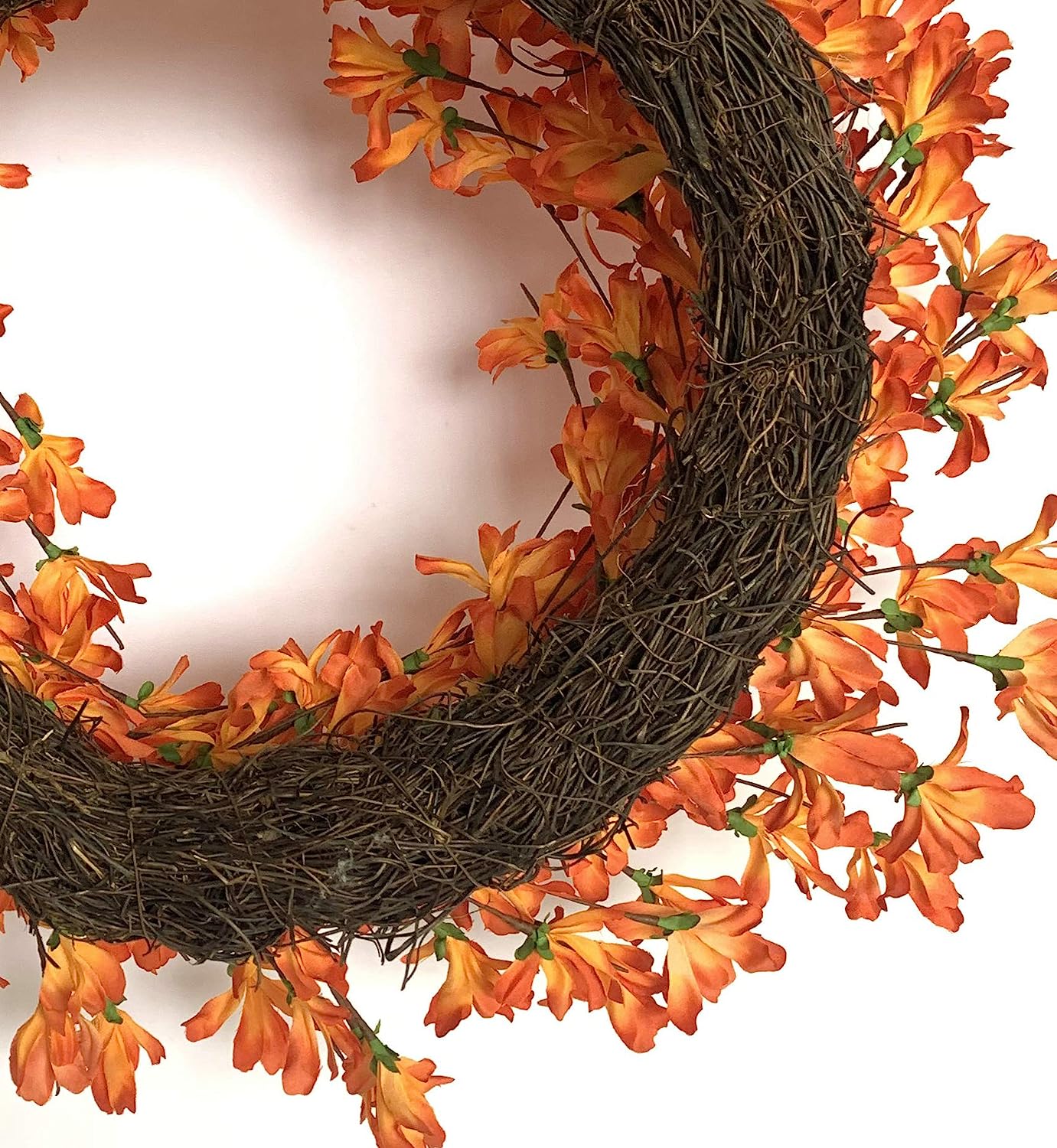Fall Forsythia Wreath - 24" Vibrant Floral Décor