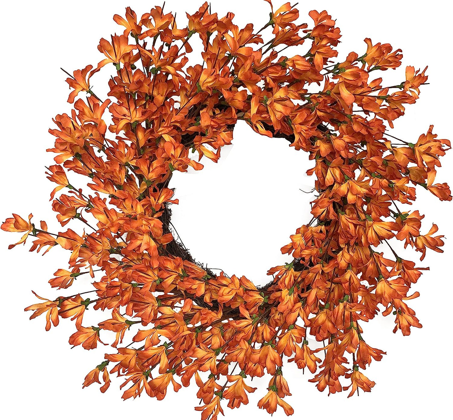 Fall Forsythia Wreath - 24" Vibrant Floral Décor
