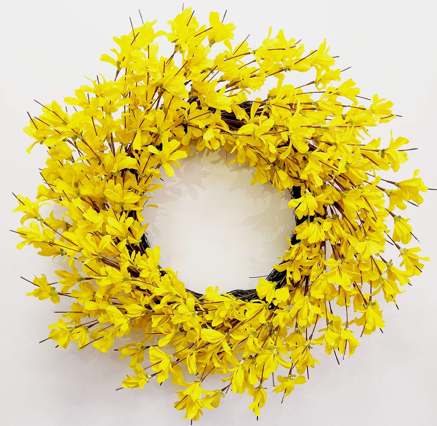 Yellow Forsythia Door Wreath - 24" Summer Farmhouse Decoration