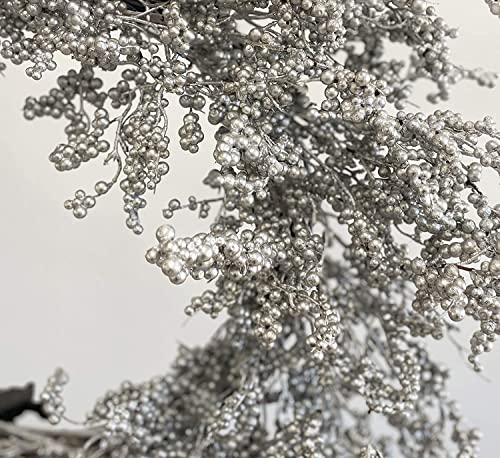 Winter Front Door Wreath 26 Inch Winter Silver Berry Wreath