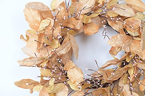 Elegant Magnolia Celebration: 20-Inch Handcrafted Pip Berry Wedding Wreath