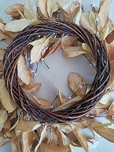 Elegant Magnolia Celebration: 20-Inch Handcrafted Pip Berry Wedding Wreath