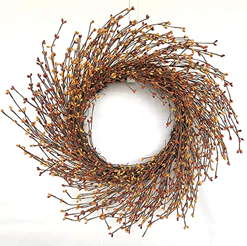 Fall Winter Twig Wreath 24" Thanksgiving Berry
