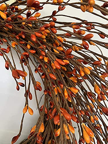 Fall Winter Twig Wreath 24" Thanksgiving Berry