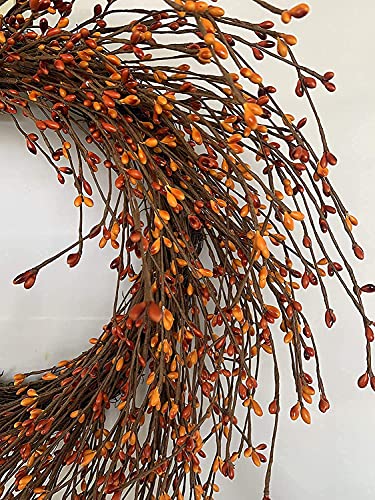 Fall Winter Twig Wreath 24" Thanksgiving Berry