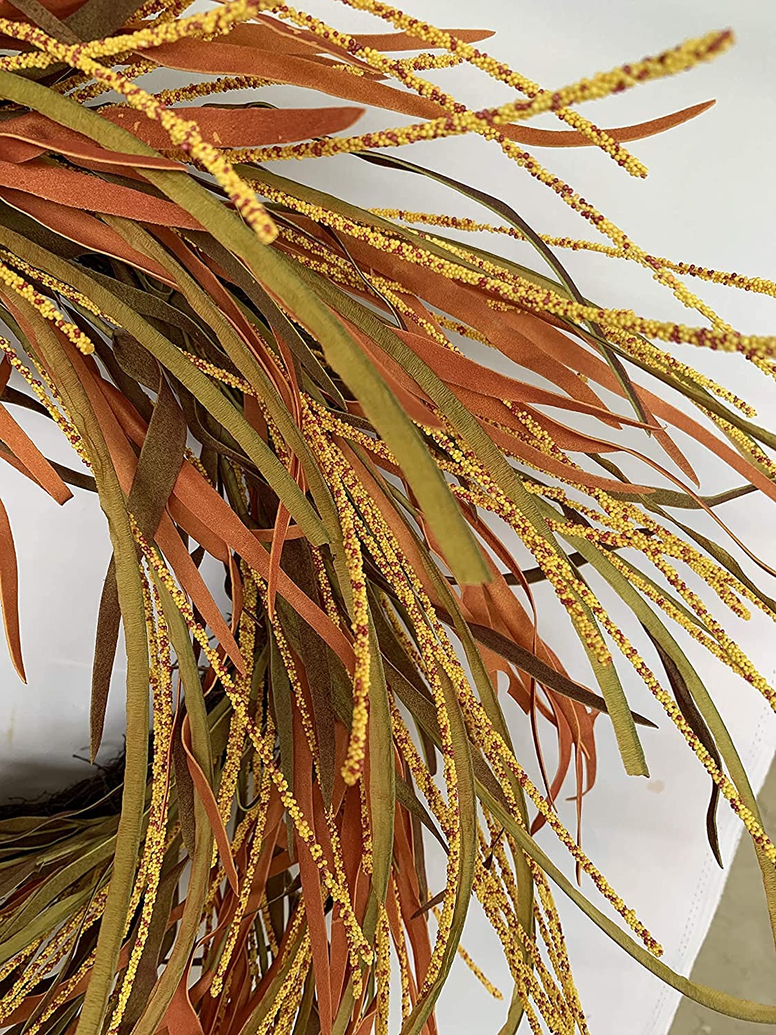 Golden Yellow Harvest Wreath 24 Inch Farmhouse