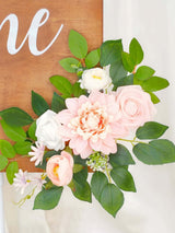 Blush Rose Welcome Sign Garland Wedding Arch Decor Set of 2 23/13 Inch