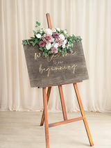 Dusty Rose Pink Cream Wedding Floral Swag Welcome Signs Decor Swag Set 2
