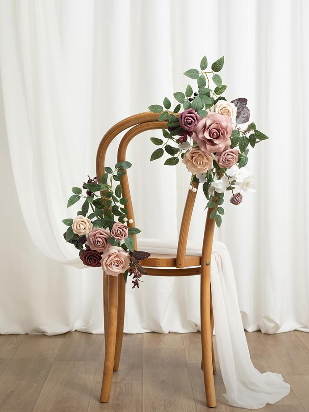 Wedding Floral Swag Two Piece For Welcome Sign Backdrop Dusty Rose Mauve
