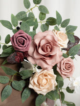 Wedding Floral Swag Two Piece For Welcome Sign Backdrop Dusty Rose Mauve