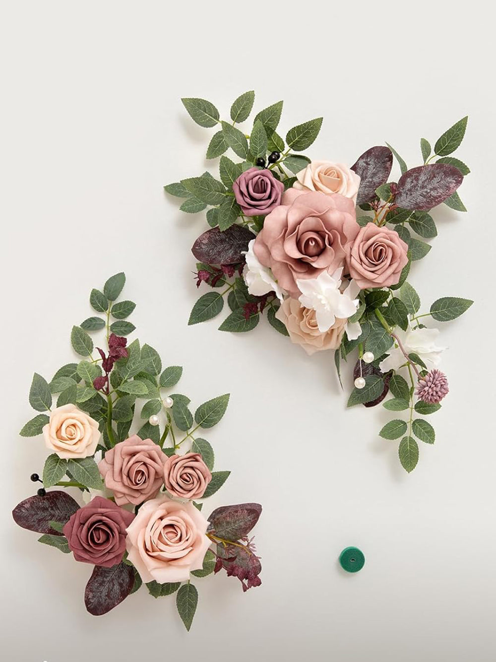 Wedding Floral Swag Two Piece For Welcome Sign Backdrop Dusty Rose Mauve