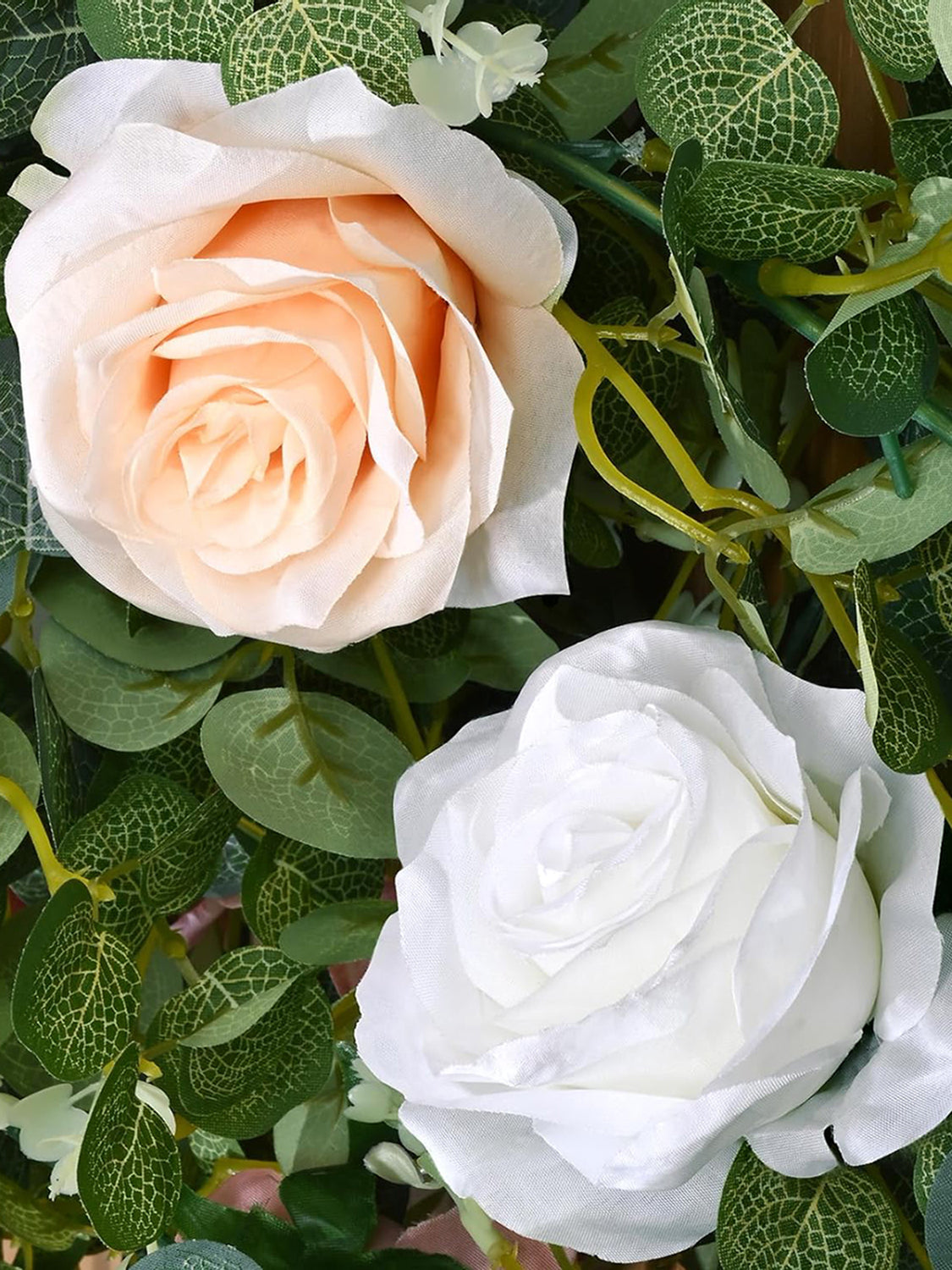 Champagne Rose Eucalyptus Garland 6.07Ft Wedding Table Runner Centerpieces