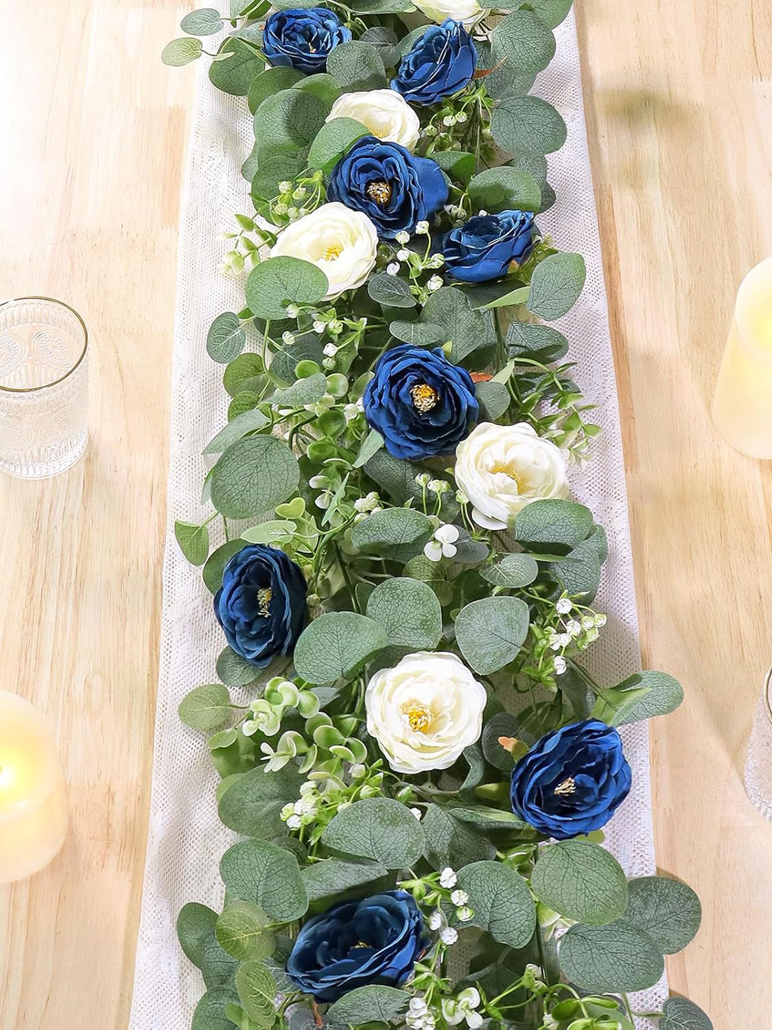 Blue White Roses Euc - Tokcare
