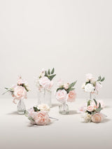 Blush Wedding Centerpieces Floral Decor Mini Bridesmaid Bouquets Set Of 6 Dusty Pink Rose