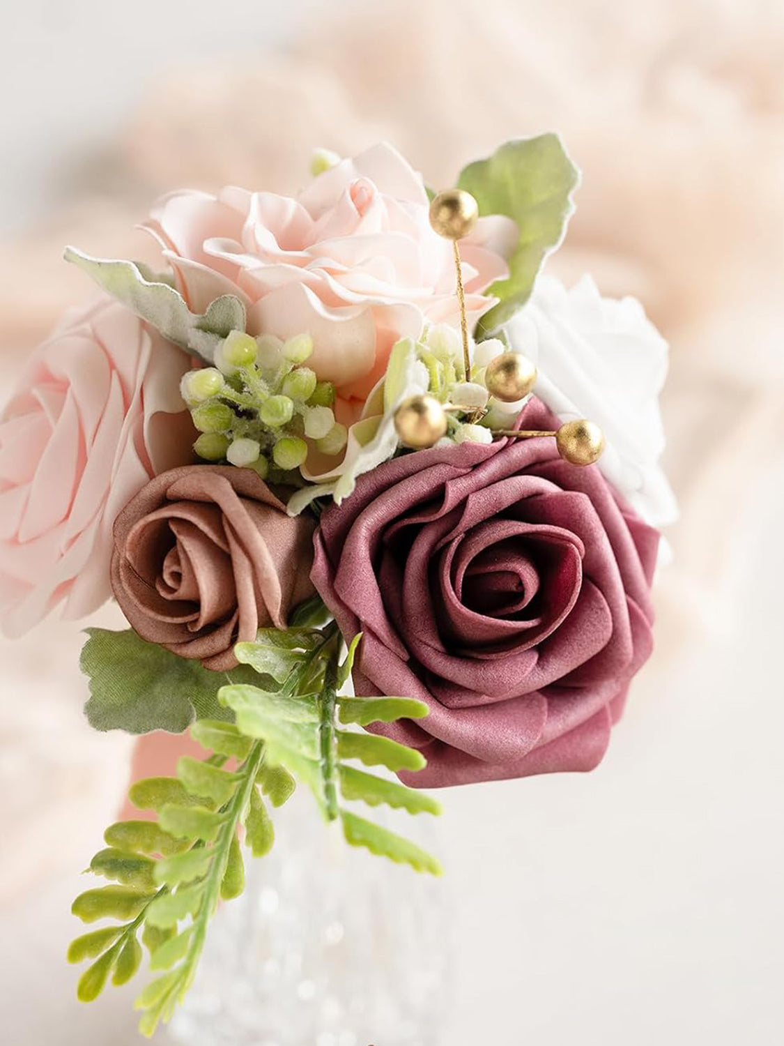 Dusty Rose Wedding Centerpieces Set of 6 Mini Bridesmaid Bouquets