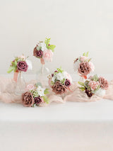 Dusty Rose Wedding Centerpieces Set of 6 Mini Bridesmaid Bouquets