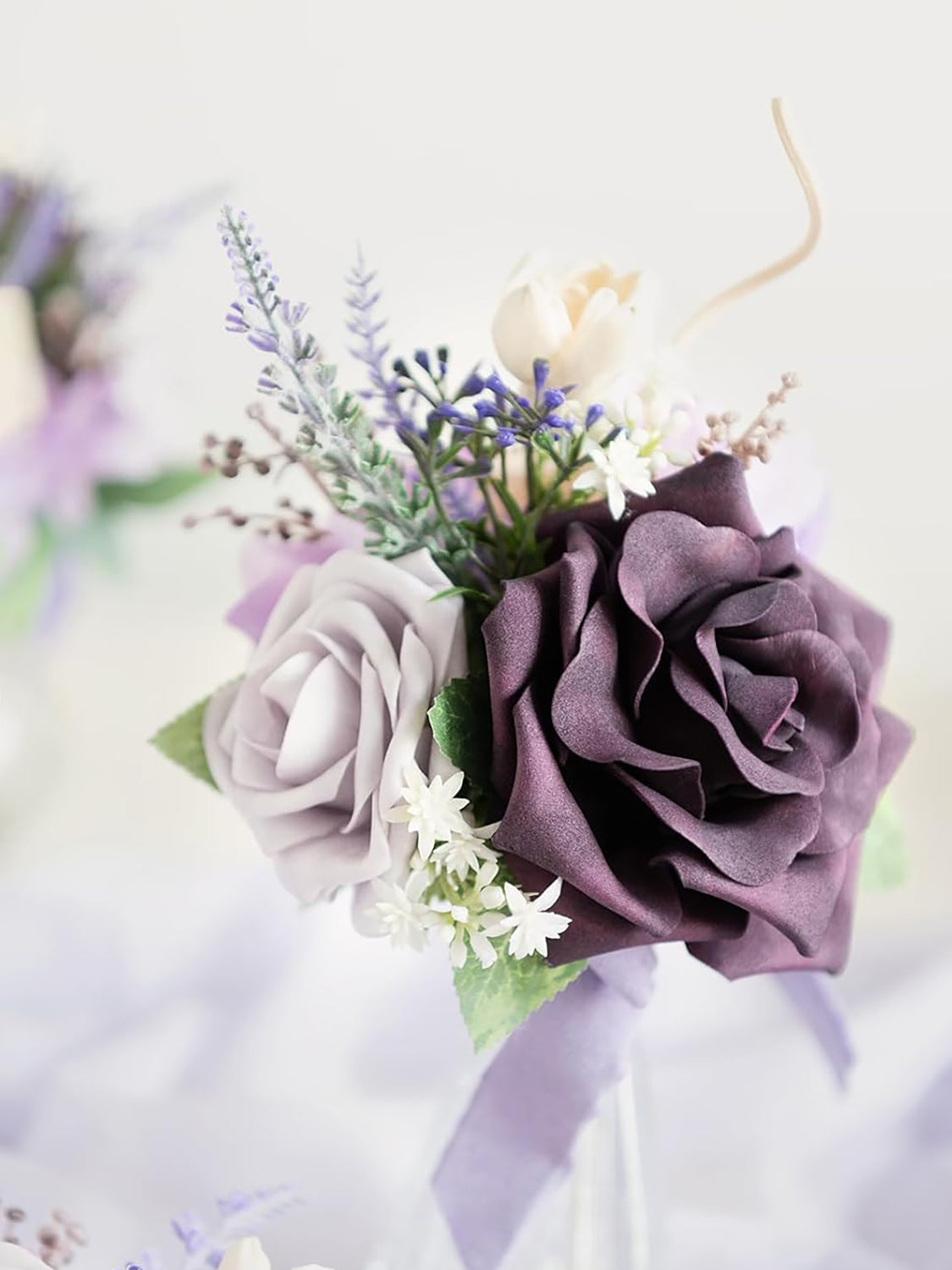 Lilac Mini Bridesmaid Bouquets 6-Pack For Wedding Centerpieces