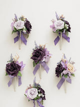 Lilac Mini Bridesmaid Bouquets 6-Pack For Wedding Centerpieces