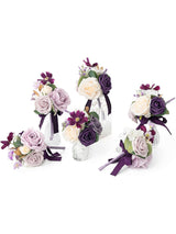 Lilac Mini Bridesmaid Bouquets Set of 6 Lavender Wedding Centerpieces