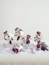 Lilac Mini Bridesmaid Bouquets Set of 6 Lavender Wedding Centerpieces