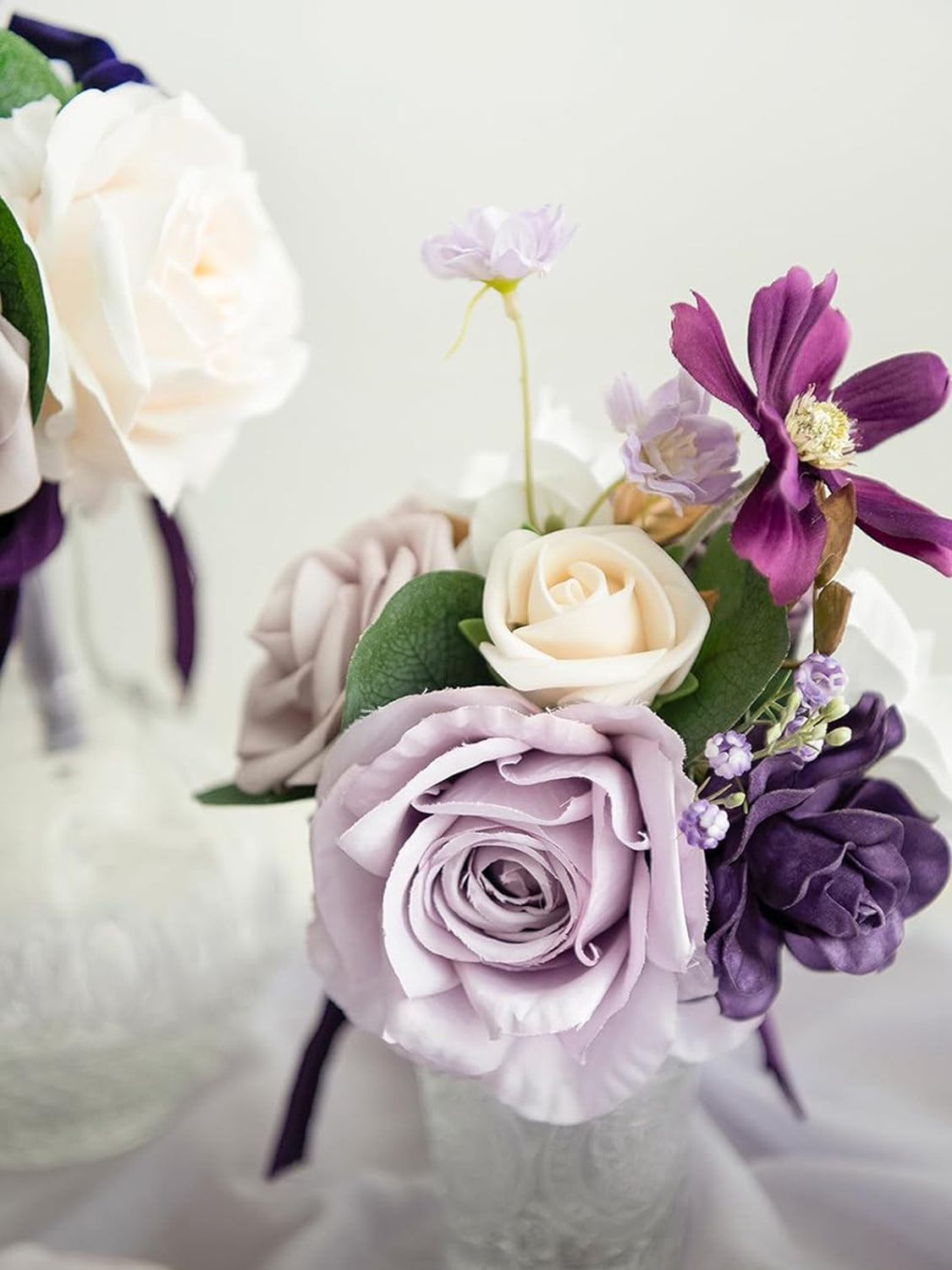 Lilac Mini Bridesmaid Bouquets Set of 6 Lavender Wedding Centerpieces