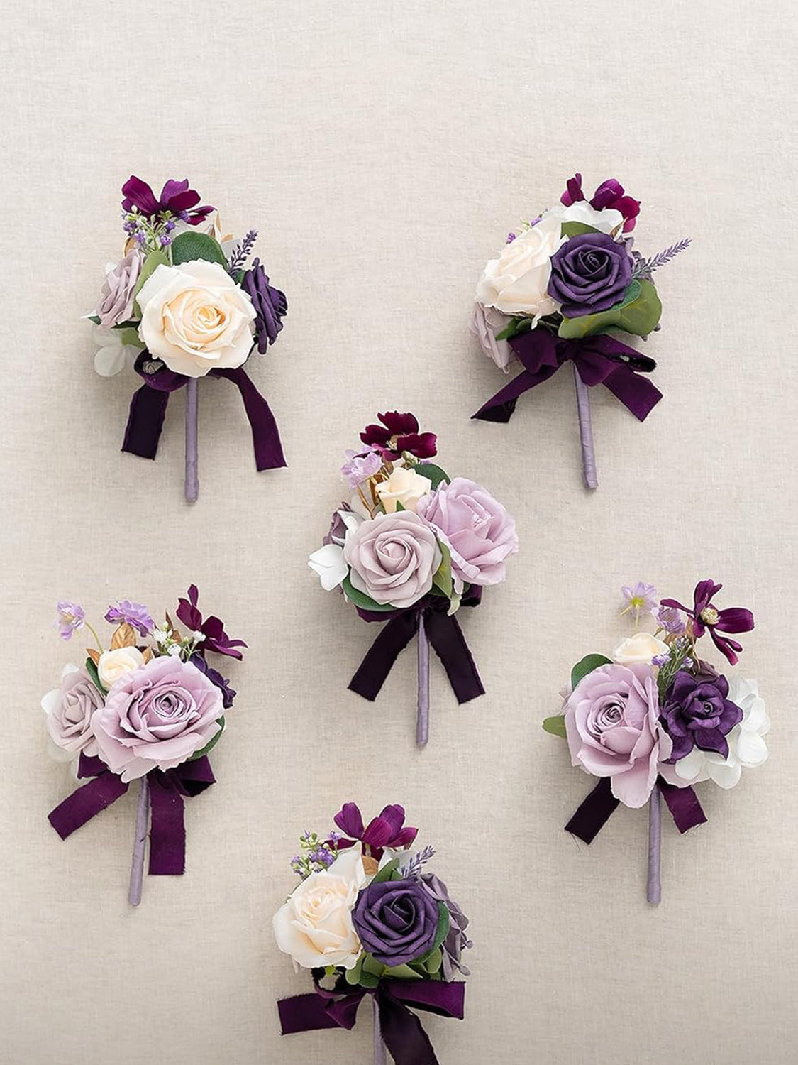 Lilac Mini Bridesmaid Bouquets Set of 6 Lavender Wedding Centerpieces