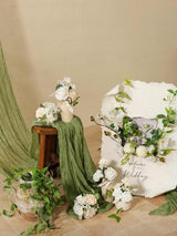 White Wedding Mini Bridesmaid Bouquets Set of 6 Centerpieces