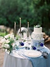 Navy Blue Artificial Wine Cup Flower Set 6 Pcs For Wedding Centerpieces