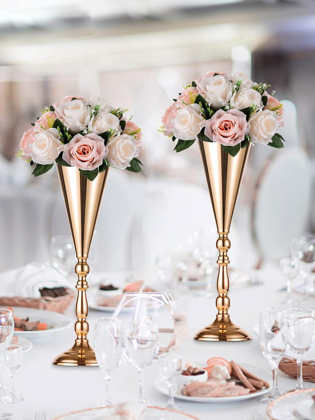 Peachy Pink Cream White Artificial Flower Balls 9.5in 2 Pcs