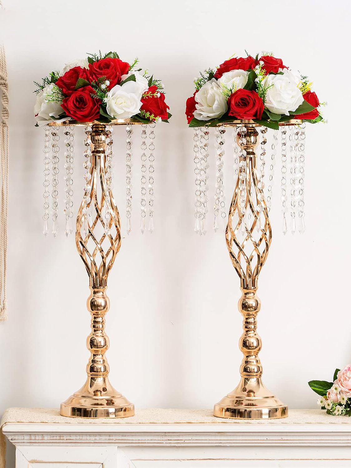 Artificial Flower Ball Centerpiece Set 2 Pcs for Wedding Table Decor
