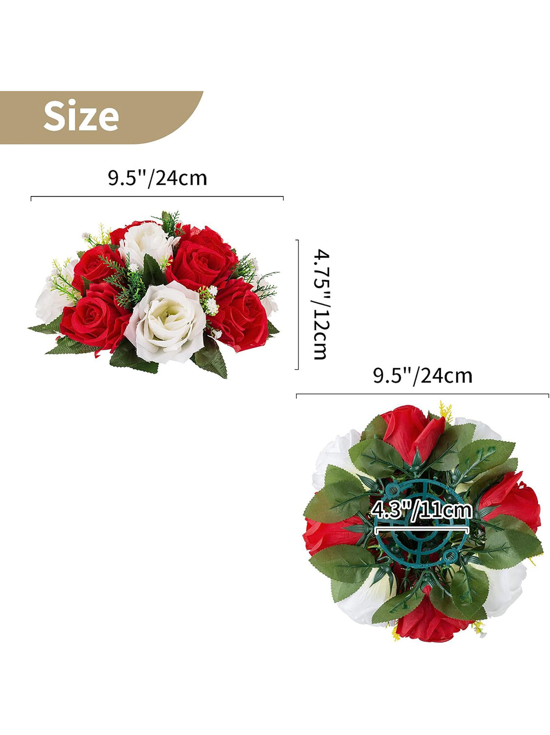 Artificial Flower Ball Centerpiece Set 2 Pcs for Wedding Table Decor