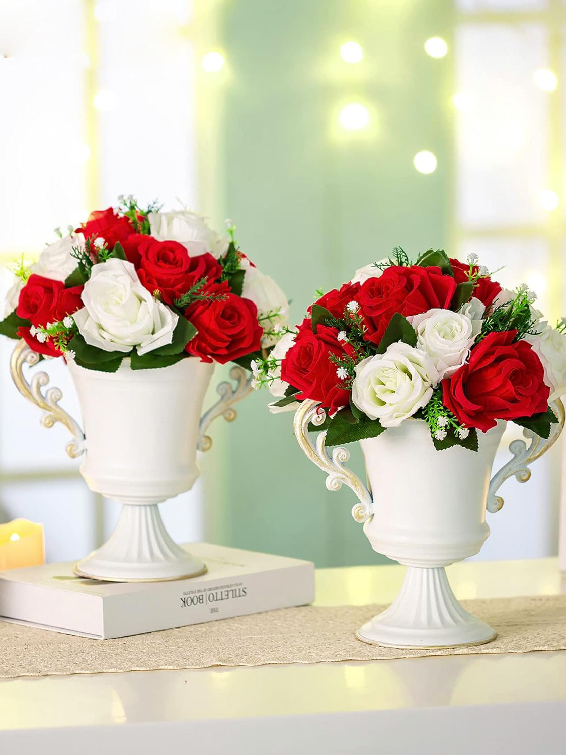 Artificial Flower Ball Centerpiece Set 2 Pcs for Wedding Table Decor