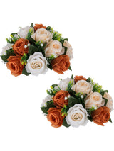 Terracotta Rose Kissing Ball Centerpieces For Wedding 2 Pcs