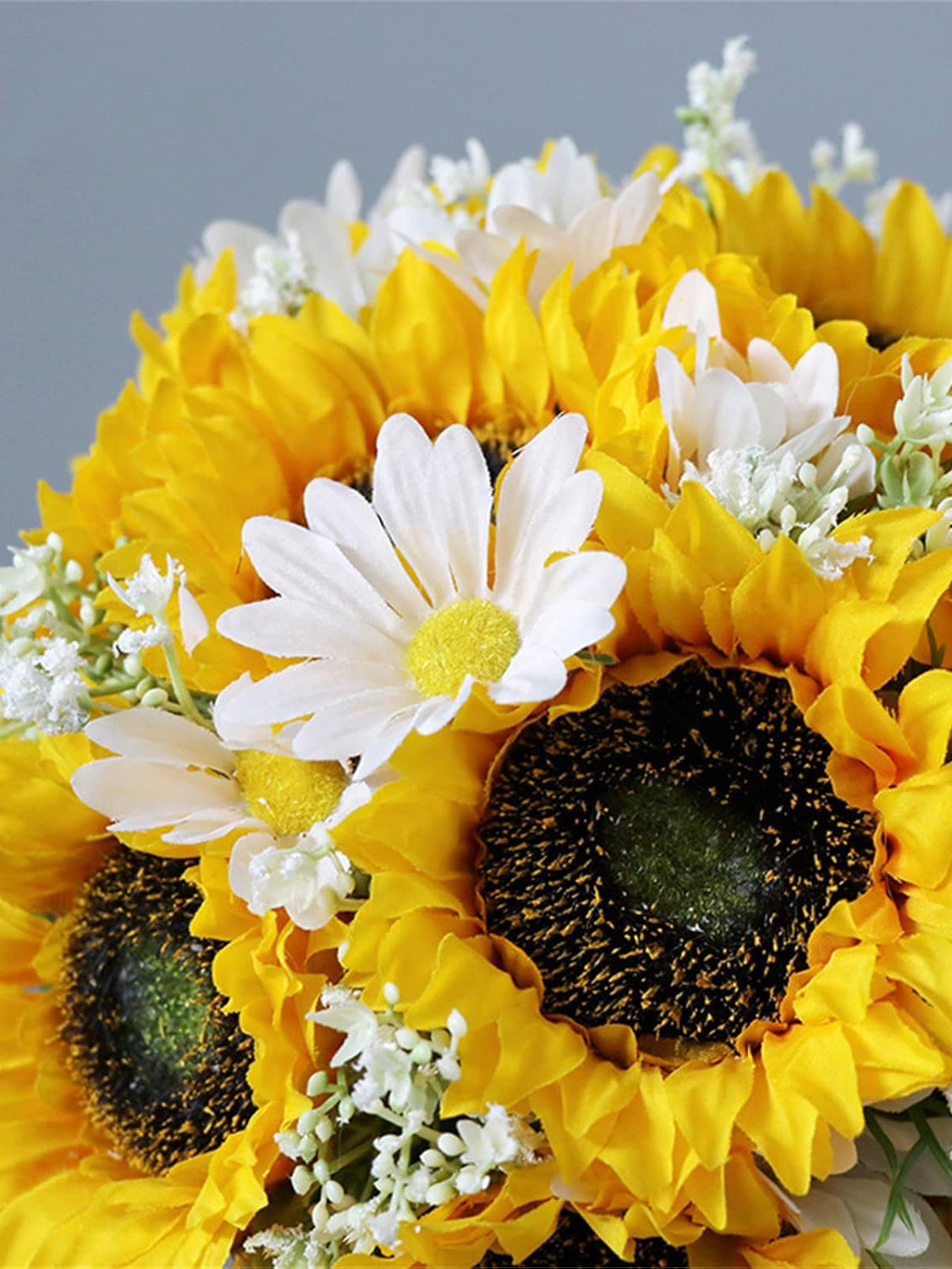 Yellow Sunflower Artificial Wedding Bouquet For Bride And Bridesmaid