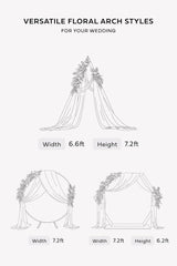 Artificial Wedding Arch Flowers Kit Pack of 4 Backdrop Decor