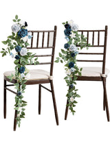 Dusty Blue Navy Pew Flowers Aisle Decor 10pcs 6.5*30 Inch