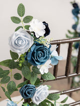 Dusty Blue Navy Pew Flowers Aisle Decor 10pcs 6.5*30 Inch