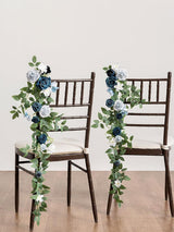 Dusty Blue Navy Pew Flowers Aisle Decor 10pcs 6.5*30 Inch