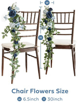 Dusty Blue Navy Pew Flowers Aisle Decor 10pcs 6.5*30 Inch