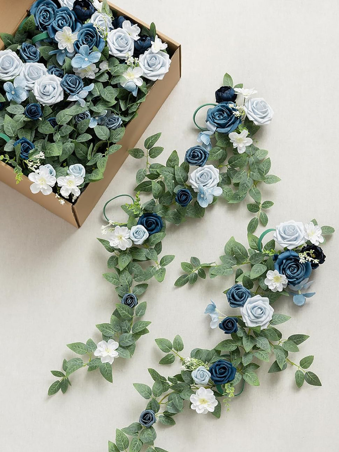 Dusty Blue Navy Pew Flowers Aisle Decor 10pcs 6.5*30 Inch