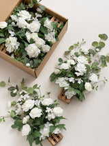 White Sage Standing Artificial Flowers Set Of 4 17.5in Tall Aisle Decor