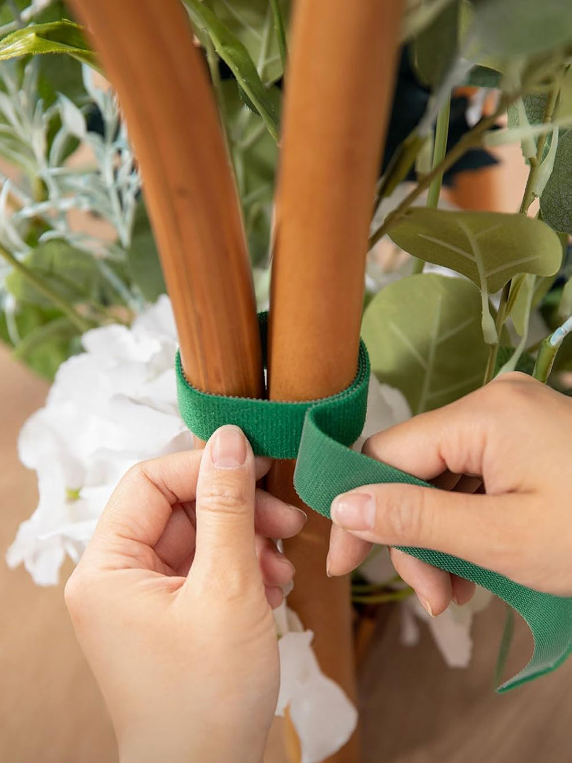 Standing Artificial Rose Arrangements 17.5in Dusty Blue Navy White Aisle Decor