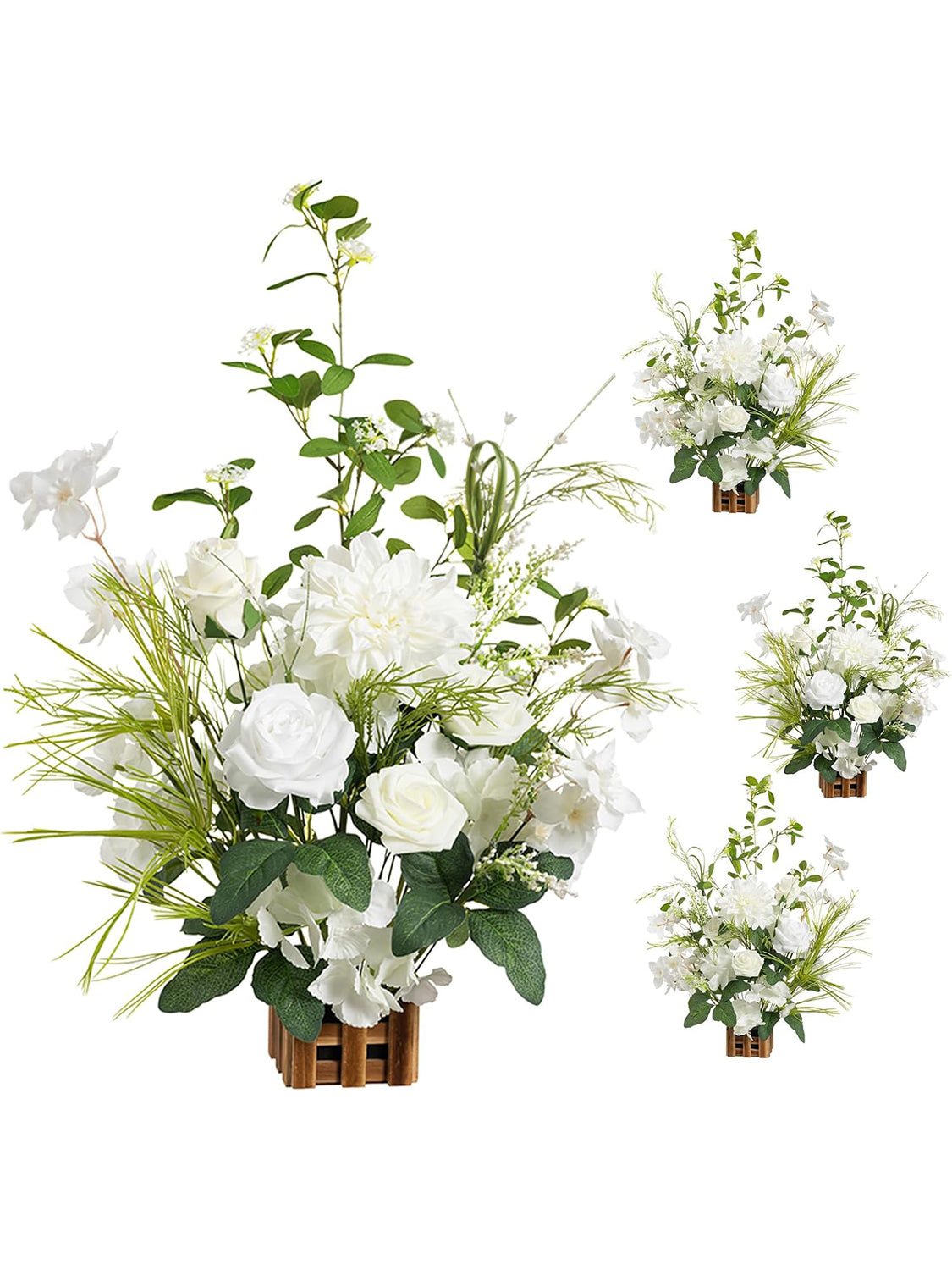 Lily White & Olive Artificial Valley Flowers Aisle Decorations Valley4pc