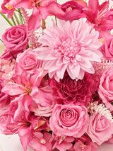 Hot Pink Free Standing Silk Flower Set Of 2 For Aisle Decorations