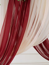 Artificial Burgundy Red Flower Arch Kit Set Of 5 For Wedding Backdrop