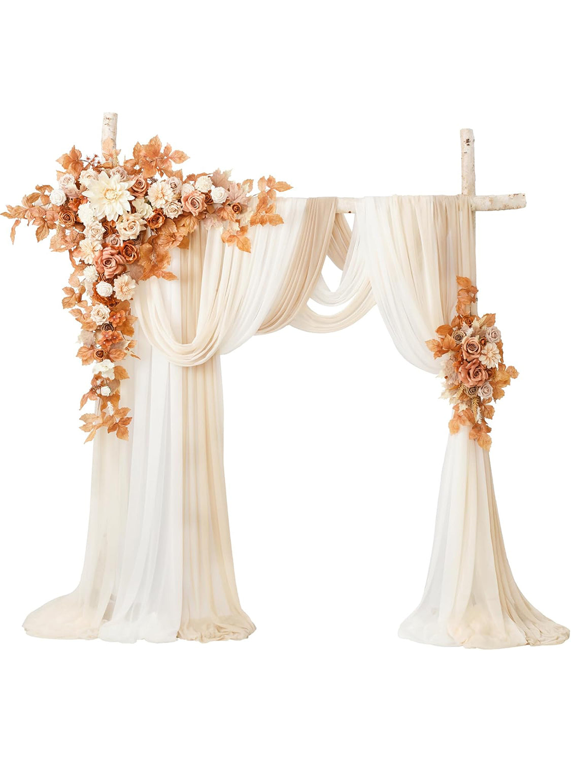 Artificial Flowers Kit for Wedding Arch Decor Silk Floral Arrangements Pack of 5