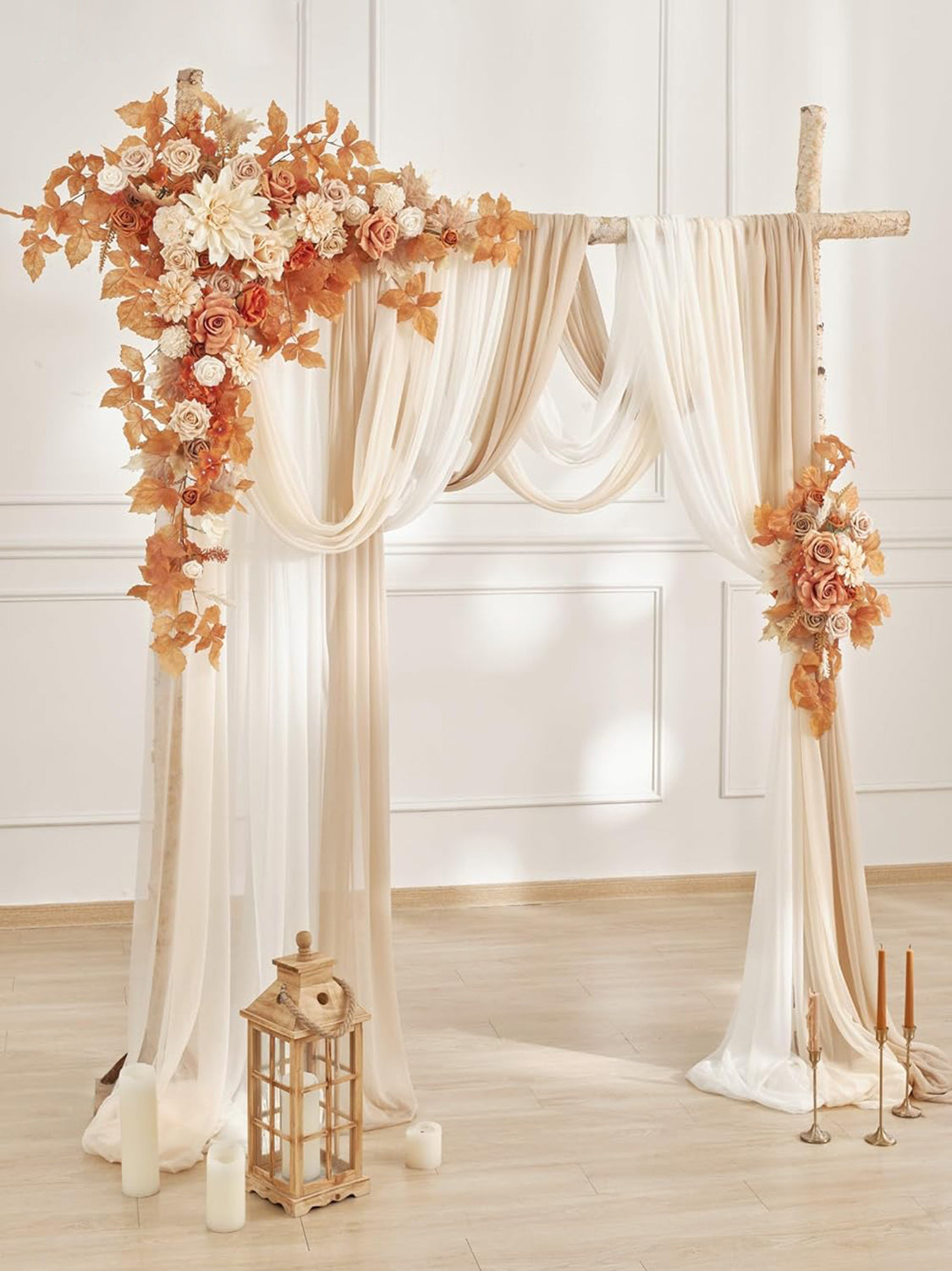 Artificial Flowers Kit for Wedding Arch Decor Silk Floral Arrangements Pack of 5