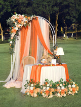 Artificial Silk Flowers For Wedding Arch 5-Pack Coral Pink Champagne